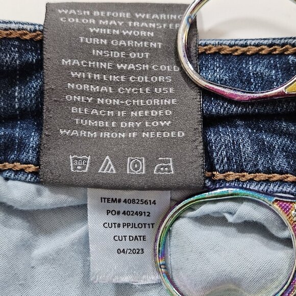 Torrid Jeans Women 12 Tall Blue Perfect Wide Leg Vintage Stretch Denim Grunge - Picture 13 of 16